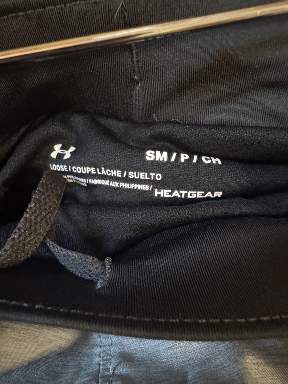 Under Armour Gray and Black Athletic Running Shorts - Picture 3 of 3